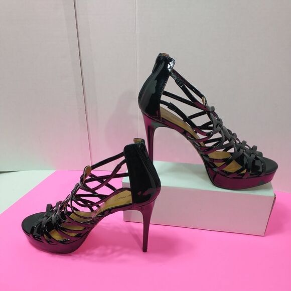 Hey Se Mey Black Patent Heels Size 43. Womens 11 - Picture 3 of 12